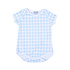 Magnolia Baby Baby Checks Blue S/S Lap Bodysuit