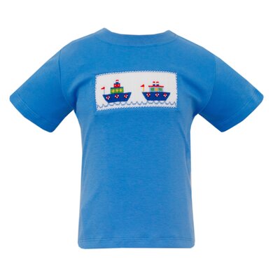 Anavini *PRE-ORDER*Boats Periwinkle Gingham Short Set