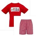 Anavini *PRE-ORDER*Pirate Red Gingham Short Set