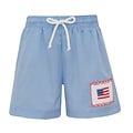 Anavini *PRE-ORDER*Flags Periwinkle Blue Gingham Boy's Swim Trunks