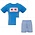 Anavini *PRE-ORDER*Flags Periwinkle Blue Gingham Boy's Short Set