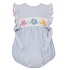 Anavini *PRE-ORDER*Daisies Lt Blue Seersucker Sleeveless Bubble w/Side Bows