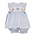 Anavini Daisies Lt Blue Seersucker Bloomer Set w/Side Bows