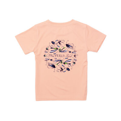 Properly Tied Melon Stay Fly Performance SS Tee