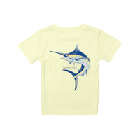 Properly Tied Light Yellow Blue Marlin Performance SS Tee