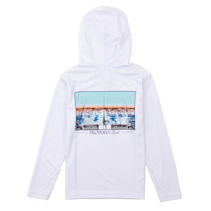 Properly Tied *PRE-ORDER*White Castaway Shade Performance Hoodie