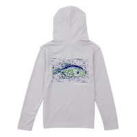 Properly Tied Ice Grey Crappie Shade Performance Hoodie