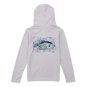 Properly Tied *PRE-ORDER*Ice Grey Crappie Shade Performance Hoodie