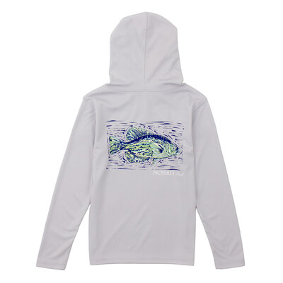 Properly Tied *PRE-ORDER*Ice Grey Crappie Shade Performance Hoodie
