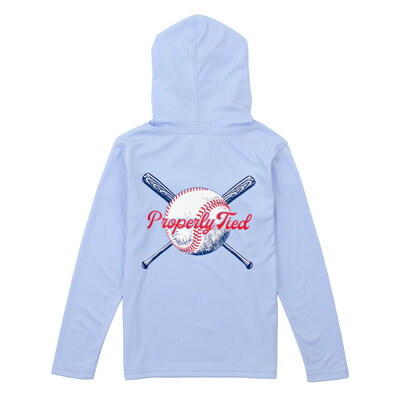 Properly Tied *PRE-ORDER*Light Blue Play Ball Shade Performance Hoodie