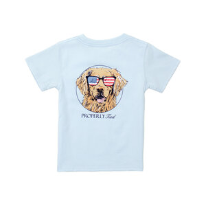 Properly Tied *PRE-ORDER*Periwinkle Patriot Dog SS Tee