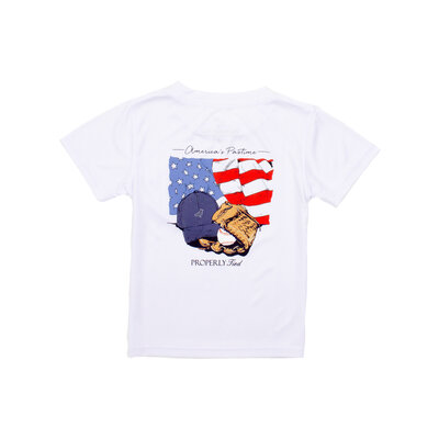 Properly Tied *PRE-ORDER*White America's Pasttime Performance SS Tee