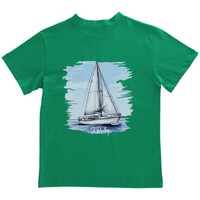 J Bailey *PRE-ORDER*Sailboat On Green SS Logo Tee
