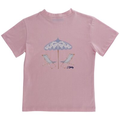 J Bailey *PRE-ORDER*Beach Chairs On Sorbet Girls SS Logo Tee