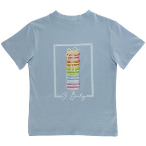 J Bailey *PRE-ORDER*Macaroons on Bayberry Girls SS Logo Tee