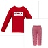 Anavini Valentine Planes Boy Red Knit LS Shirt w/ Red Gingham Pants