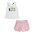 Bailey Boys Happy Birthday Girls T-shirt w/ Pink Check Seersucker Ruffle Short