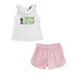 Bailey Boys Happy Birthday Girls T-shirt w/ Pink Check Seersucker Ruffle Short