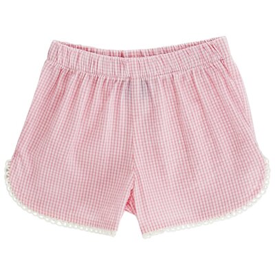 Bailey Boys Happy Birthday Girls T-shirt w/ Pink Check Seersucker Ruffle Short