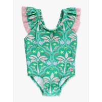 RuffleButts + RuggedButts Coconut Cabana Bow V-Back One Piece Swimsuit