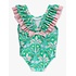 RuffleButts + RuggedButts *PRE-ORDER*Coconut Cabana Bow V-Back One Piece Swimsuit