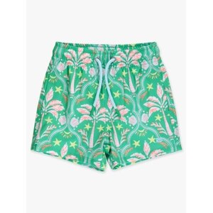 RuffleButts + RuggedButts Coconut Cabana Performance Hybrid Swim Trunks