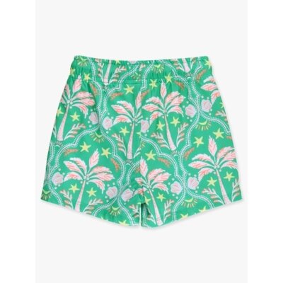 RuffleButts + RuggedButts Coconut Cabana Performance Hybrid Swim Trunks