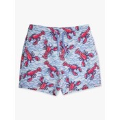 RuffleButts + RuggedButts Blue Lobster Lagoon Performance Hybrid Swim Trunks