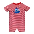 Claire & Charlie *PRE-ORDER*Steamship Red Knit Stripe Romper