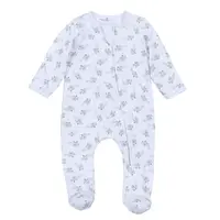 Magnolia Baby Take Flight Printed Zipper Footie Light Blue