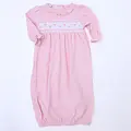 Magnolia Baby Valentine's Classics Smocked Gown Pink