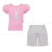 Claire & Charlie Bunny Pink Short Set
