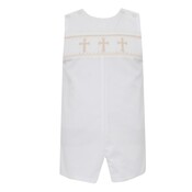 Petit Bebe Crosses White Poplin Jon Jon
