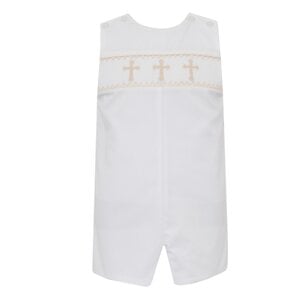 Petit Bebe Crosses White Poplin Jon Jon