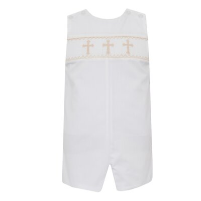 Petit Bebe Crosses White Poplin Jon Jon