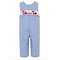 Petit Bebe Valentine's Day Lt Blue Gingham Long Jon Jon