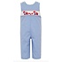 Petit Bebe Valentine's Day Lt Blue Gingham Long Jon Jon