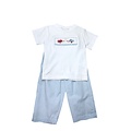 Lulu Bebe Valentine's Airplane Smocked Pant Set