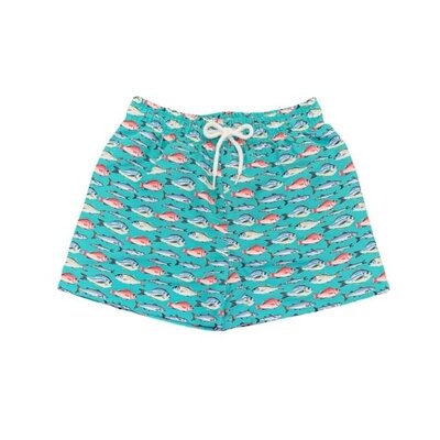 Saltwater Boys Company *PRE-ORDER*Aqua Fish Saint Simons Swim Trunks