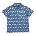 Saltwater Boys Company *PRE-ORDER*Navy White Fish Inshore Performance SS Polo