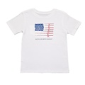 Saltwater Boys Company White Fishing Pole Flag Graphic T-shirt
