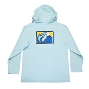 Saltwater Boys Company Light Blue Wahoo Performance Hoodie