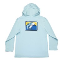 Saltwater Boys Company Light Blue Wahoo Performance Hoodie