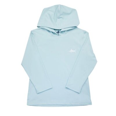 Saltwater Boys Company Light Blue Wahoo Performance Hoodie