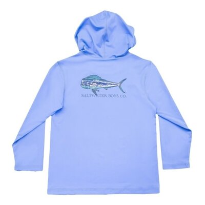 Saltwater Boys Company Royal Blue Mahi Performance Hoodie