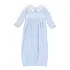 Magnolia Baby Willow and Walker's Smocked Collared Pleated Gown Light Blue