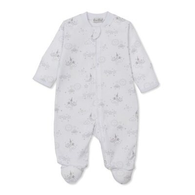 Kissy Kissy Nightfall Printed Silver Footie w/Zipper