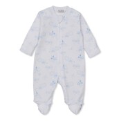 Kissy Kissy Nightfall Lt Blue Printed Footie w/zipper