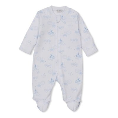 Kissy Kissy Nightfall Lt Blue Printed Footie w/zipper