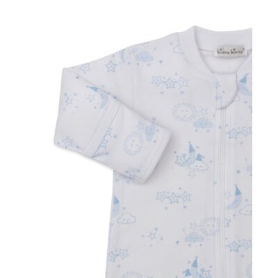Kissy Kissy Nightfall Lt Blue Printed Footie w/zipper